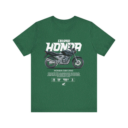 Honda CBX 250 Motorcycle Unisex Tee - Retro Style Short Sleeve T-shirt - CreativeRino
