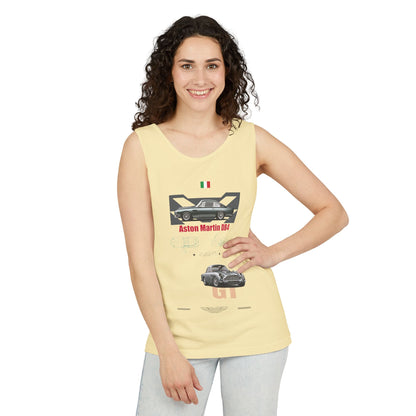 Aston Martin DB4 Unisex Tank Top - Vintage Car Graphic T-shirt - CreativeRino