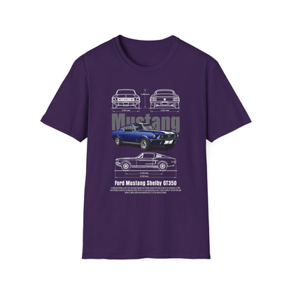 Ford Mustang Shelby GT350 Unisex Softstyle T-Shirt - Car Lovers Tee - CreativeRino