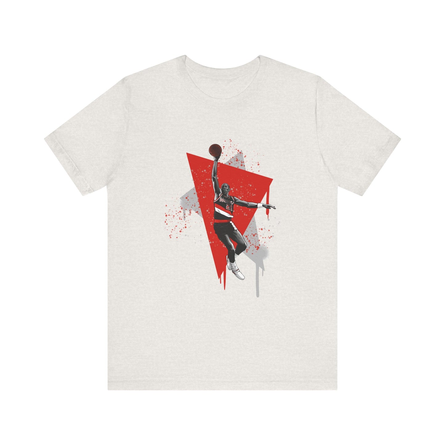 Unisex Clyde Drexler Jersey Short Sleeve Tee Basketball T-shirt - CreativeRino