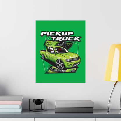 Vibrant Pickup Truck Matte Poster for Car Enthusiasts - CreativeRino
