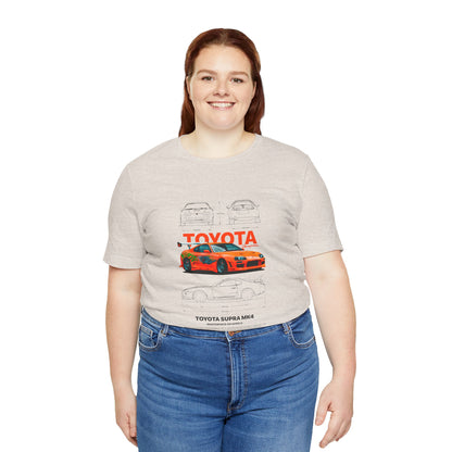 Toyota Supra MK4 Unisex Jersey Tee - Car Enthusiast Graphic Shirt - CreativeRino