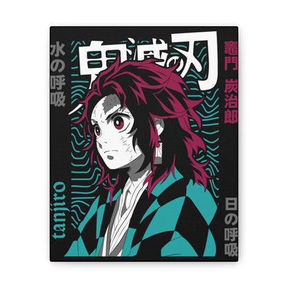 Anime Canvas Art Print - Demon Slayer Tamito Wall Decor - CreativeRino