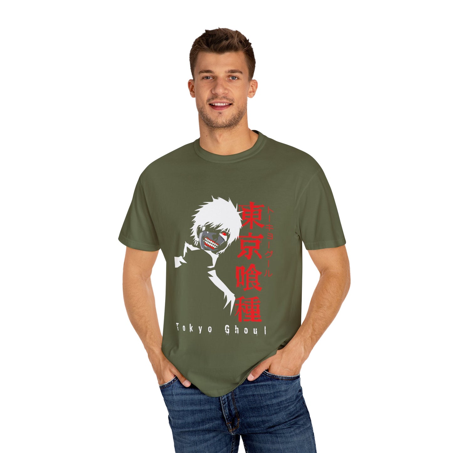Tokyo Ghoul Unisex Garment-Dyed Tee - Perfect T-shirt for Anime Fans - CreativeRino