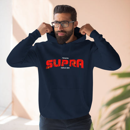 Toyota Supra Triple Gem Fleece Hoodie - Supra T-shirt Design for Streetwear Lovers - CreativeRino