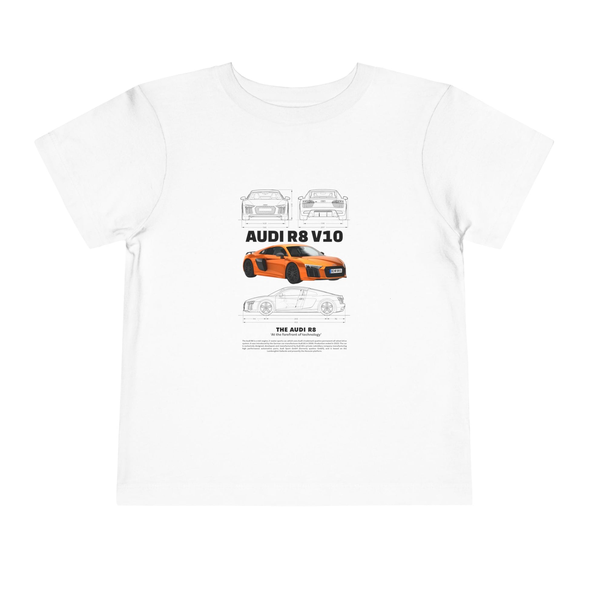 Audi R8 Car Lover Tee -  Graphic Short Sleeve Shirt | Car T-shirt - CreativeRino