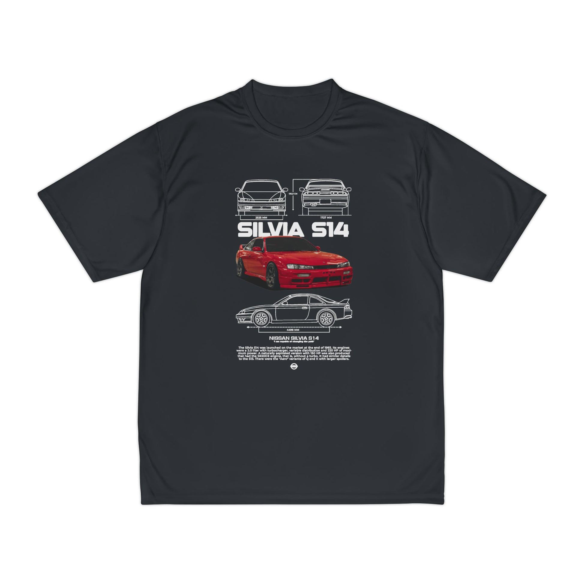 Nissan Silvia S14 Men's Performance T-Shirt - Graphic T-shirt for Car Enthusiasts - CreativeRino
