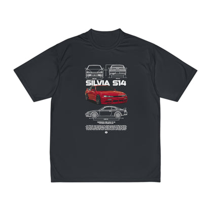 Nissan Silvia S14 Men's Performance T-Shirt - Graphic T-shirt for Car Enthusiasts - CreativeRino