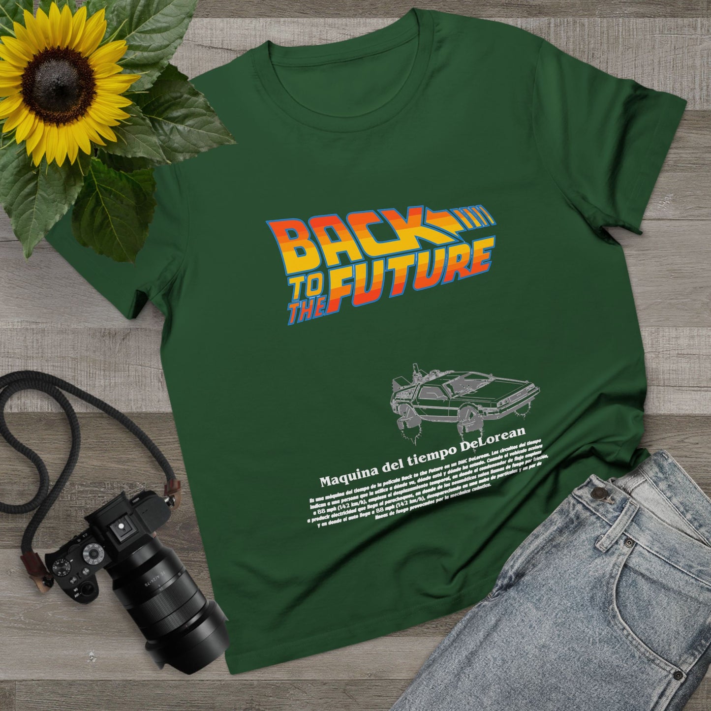 Retro 'Back to the Future' Women’s Maple Tee - Fun Casual T-shirt for Movie Fans - CreativeRino