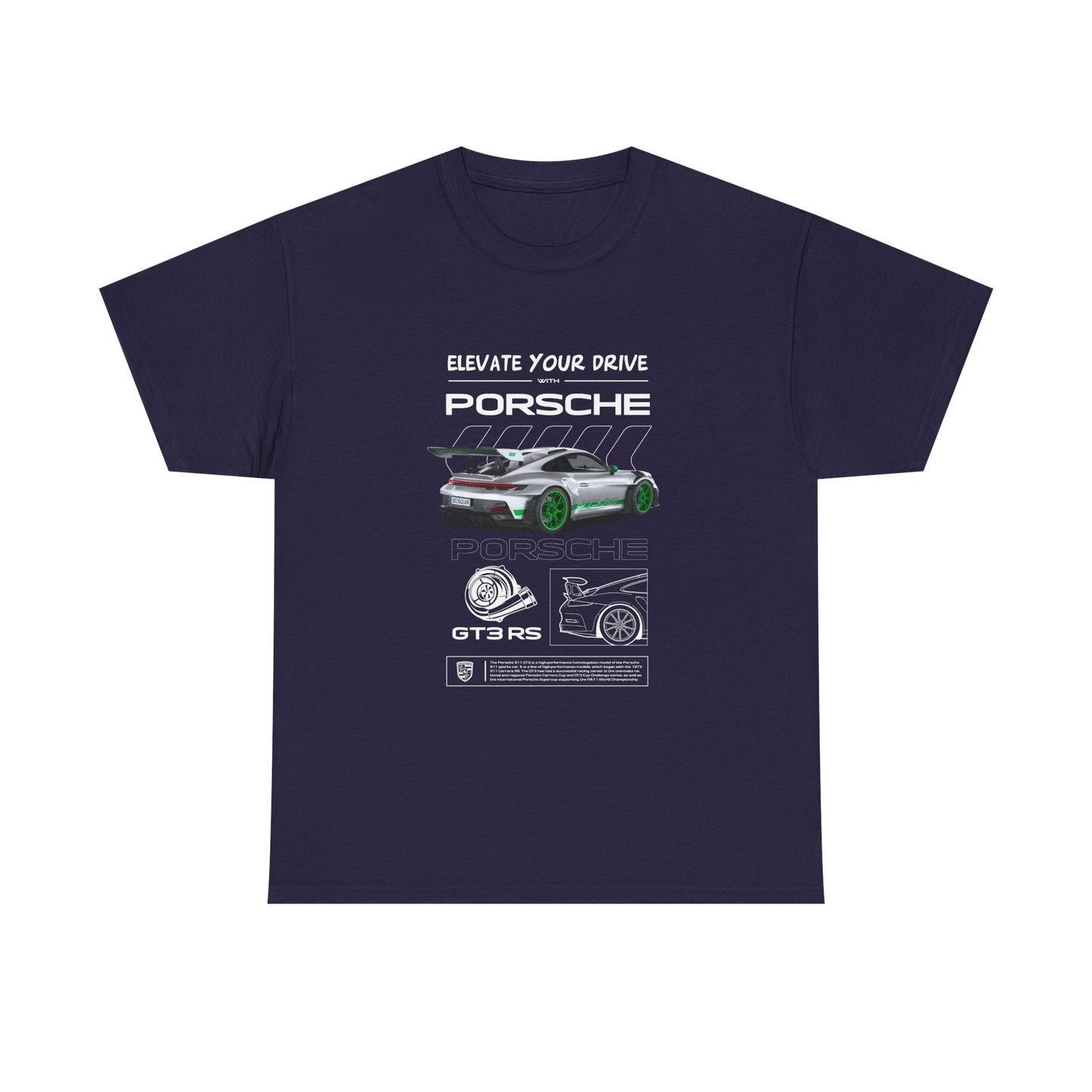 Porsche 911 Elevate Your Drive Unisex Heavy Cotton Tee - CreativeRino