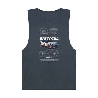 BMW CSL Unisex Tank Top - Retro Car Design - CreativeRino