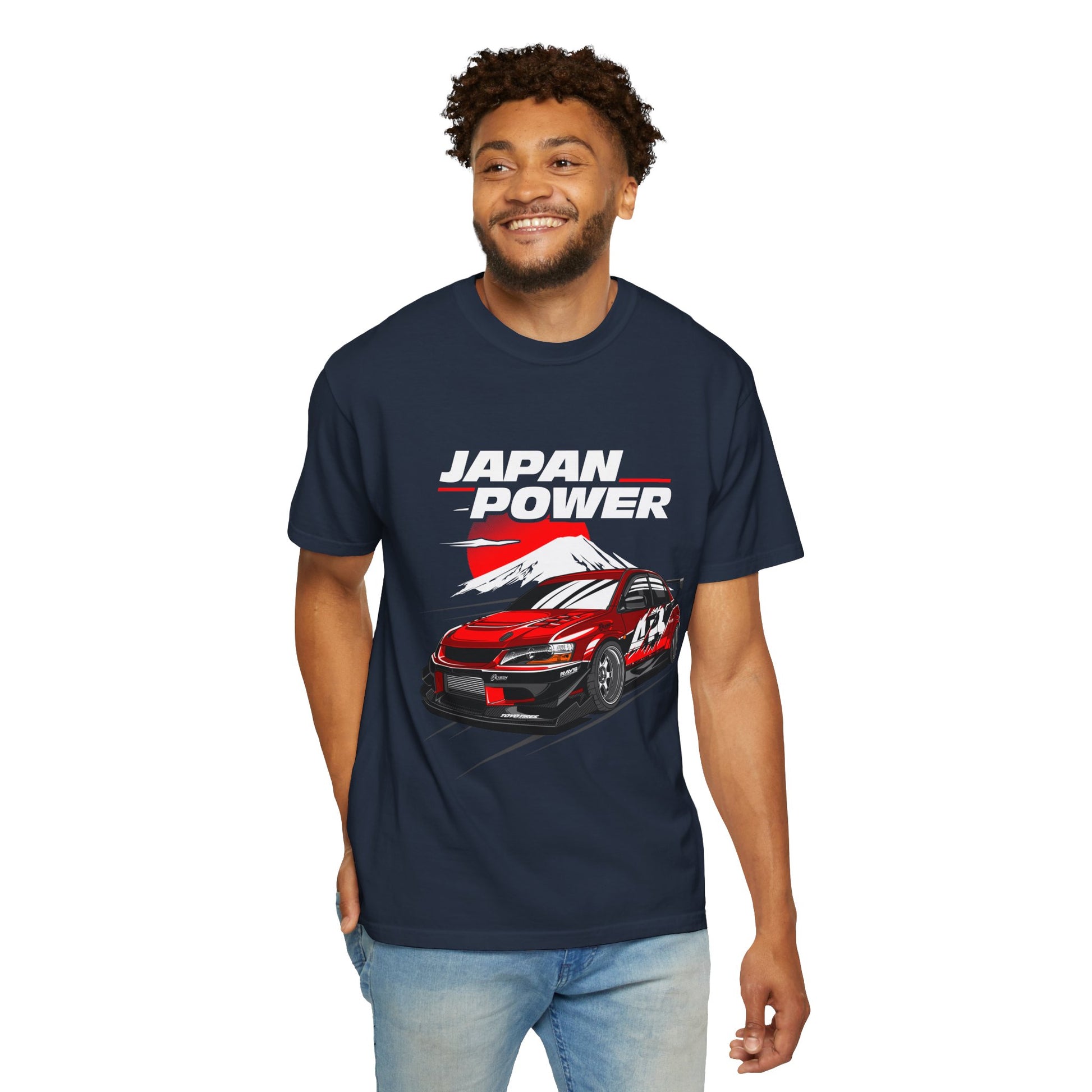 Japan Power Unisex T-Shirt - Vintage Car Design for Automotive Enthusiasts - CreativeRino