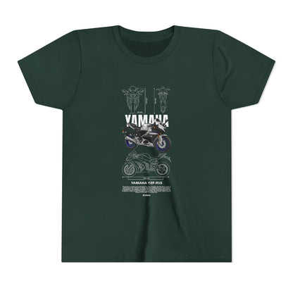 Yamaha YZF-R15 Youth Short Sleeve Tee - Vintage Motorcycle T-shirt Design - CreativeRino