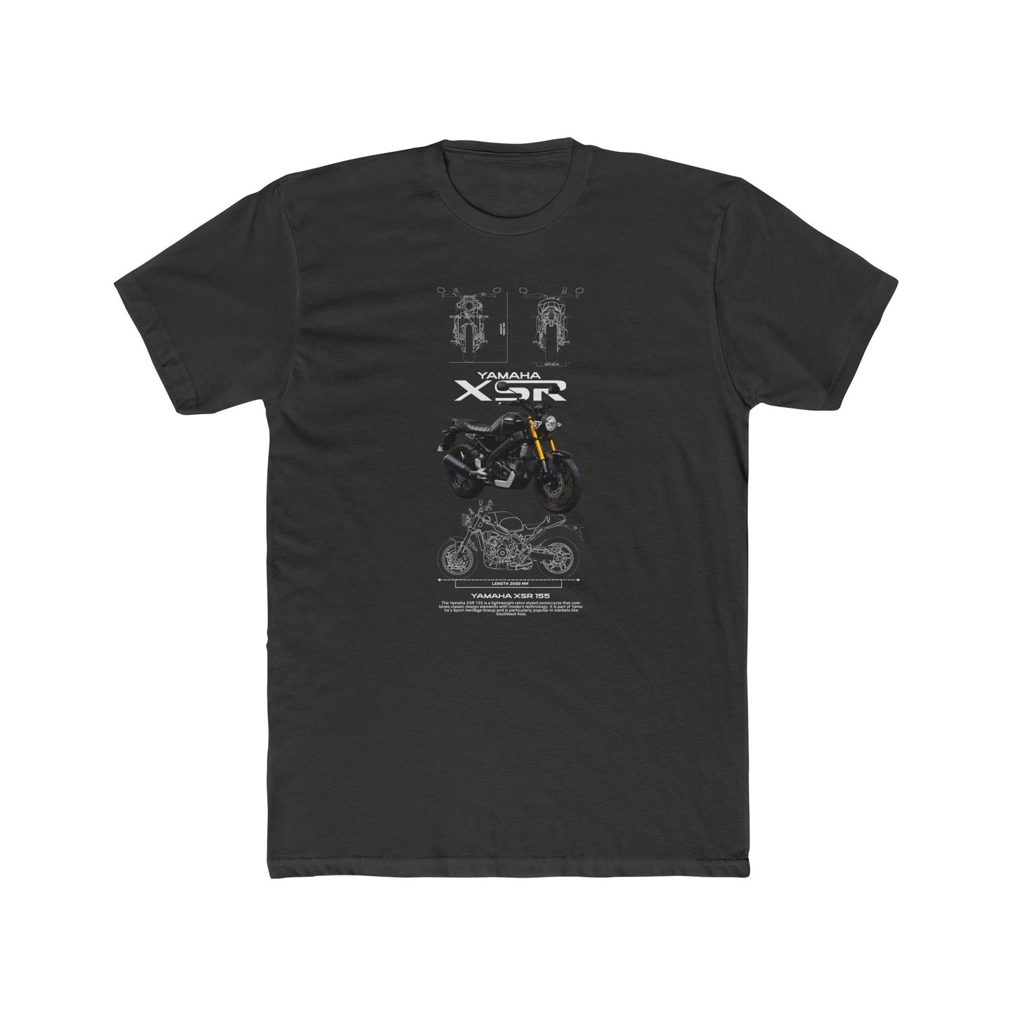 Vintage Yamaha XSR Unisex Cotton Crew Tee - Motorcycle Lovers T-shirt - CreativeRino