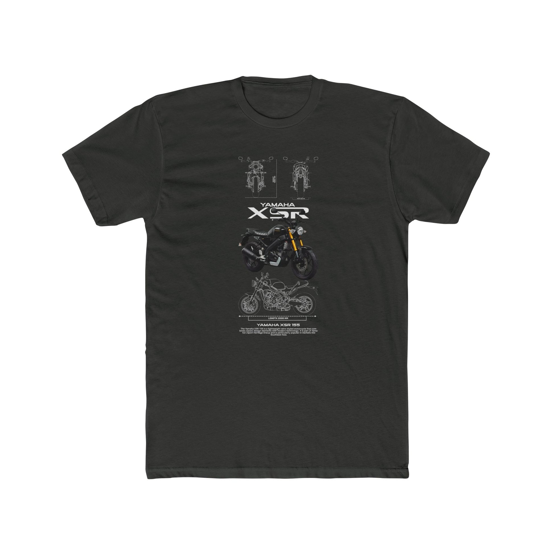 Vintage Yamaha XSR Unisex Cotton Crew Tee - Motorcycle Lovers T-shirt - CreativeRino