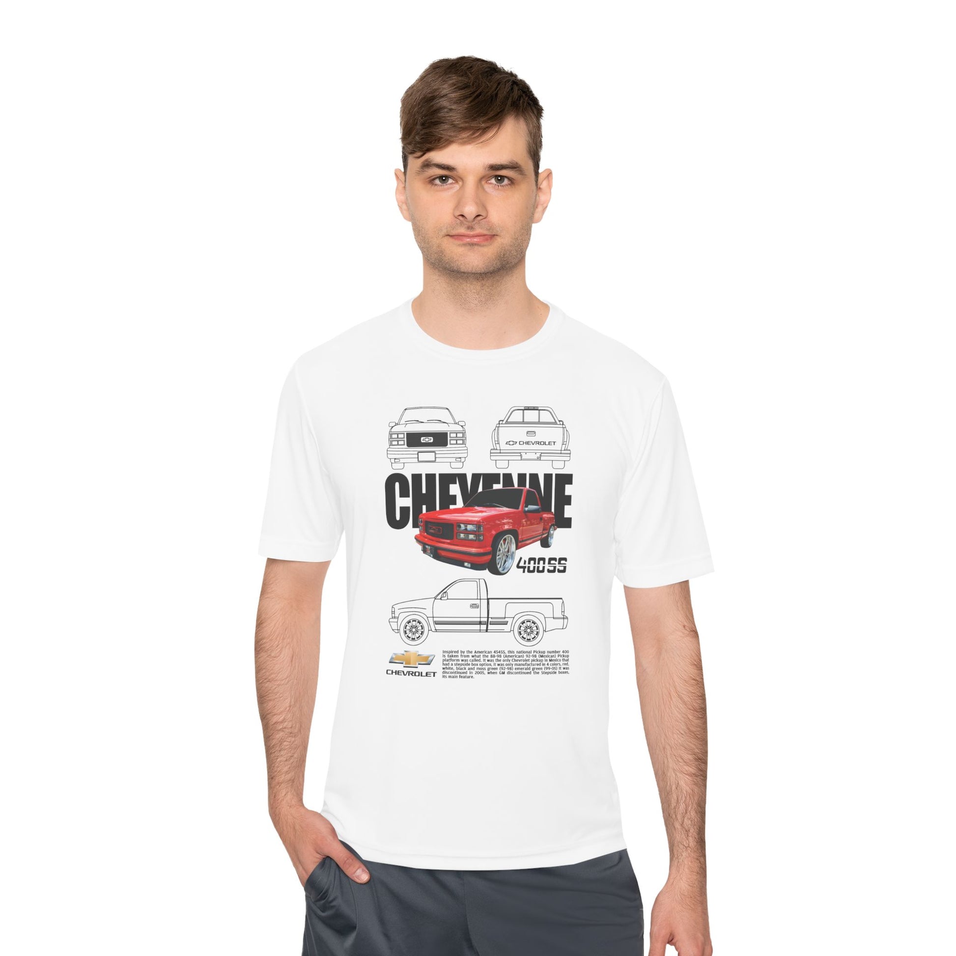 Classic Chevy Cheyenne Moisture Wicking Tee for Car Enthusiasts - CreativeRino