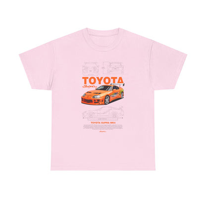 Toyota Supra MK4 Unisex Heavy Cotton Tee - Car Enthusiast Shirt - CreativeRino