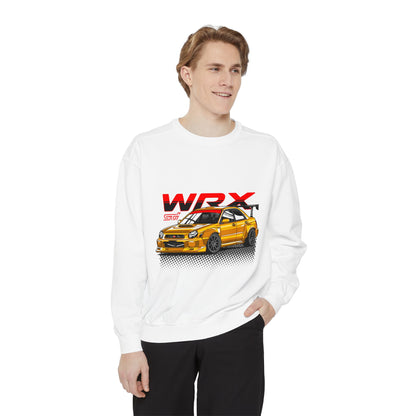 Gold Subaru WRX STI Car Unisex Sweatshirt | Car Enthusiast Apparel | Perfect for Gifts - CreativeRino