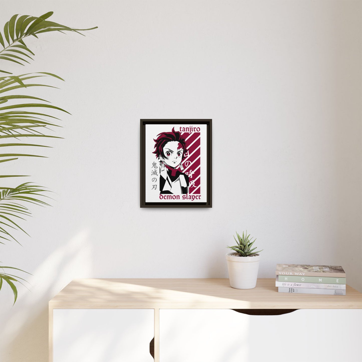 Anime-Inspired Framed Canvas Art - Demon Slayer Design featuring Iconic Character - CreativeRino