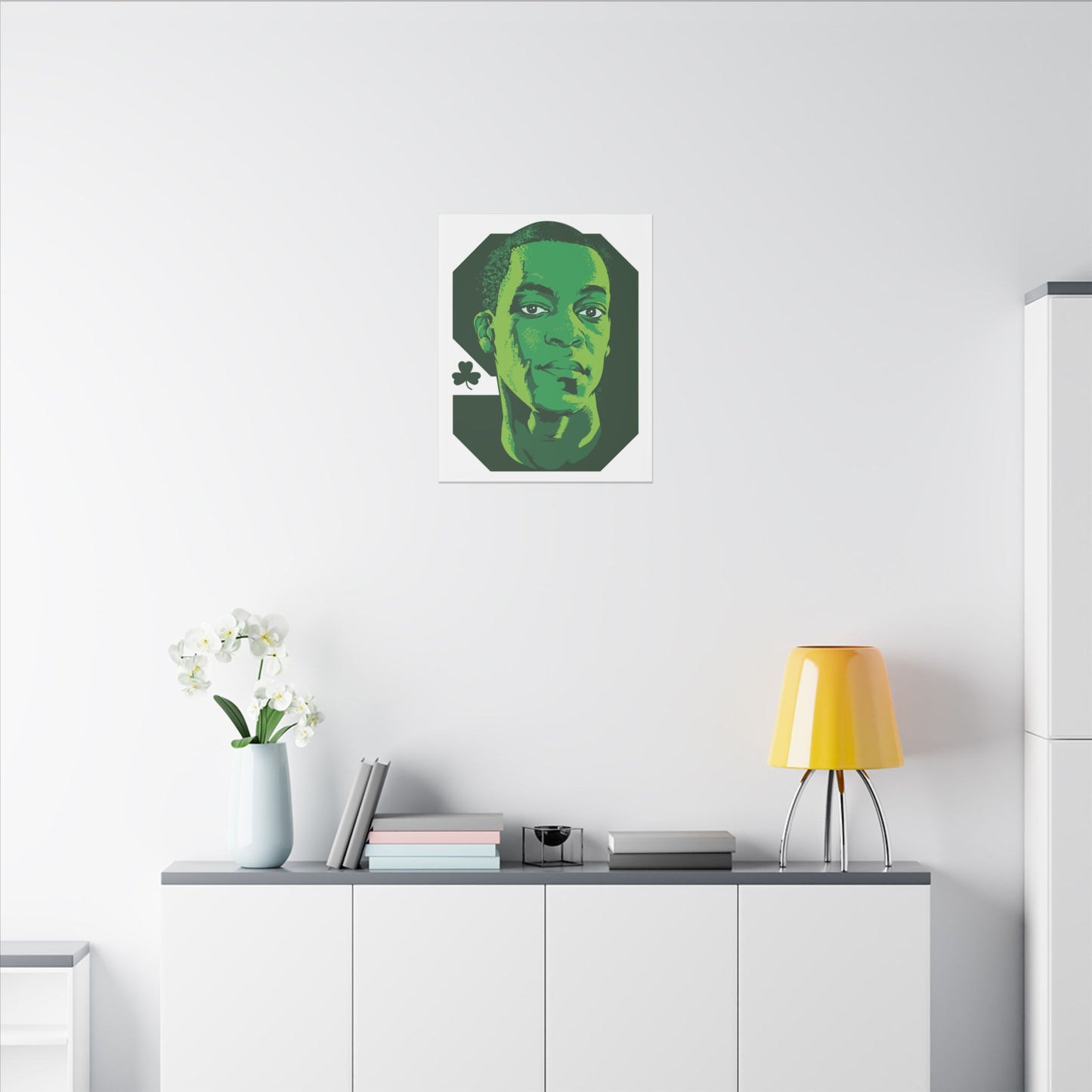Rajon Rondo Canvas Art - Green Basketball Portrait - CreativeRino