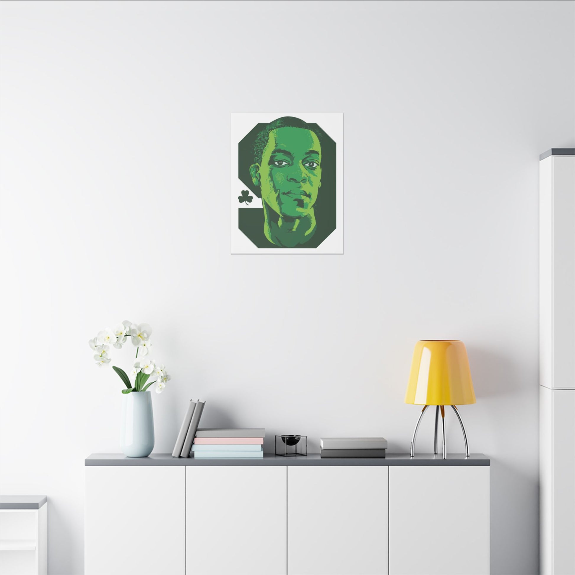Rajon Rondo Canvas Art - Green Basketball Portrait - CreativeRino