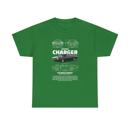 Dodge Challenger Car Graphic Unisex Heavy Cotton Tee - Vintage Automobile T-Shirt - CreativeRino