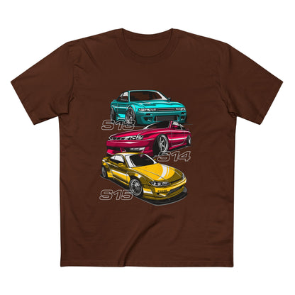 Classic Car Enthusiast Tee - S13, S14, S15 Car T-shirt Designs - CreativeRino
