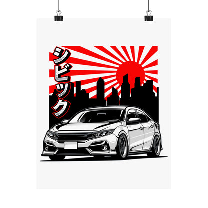 Japanese Car Art Matte Vertical Poster - CreativeRino