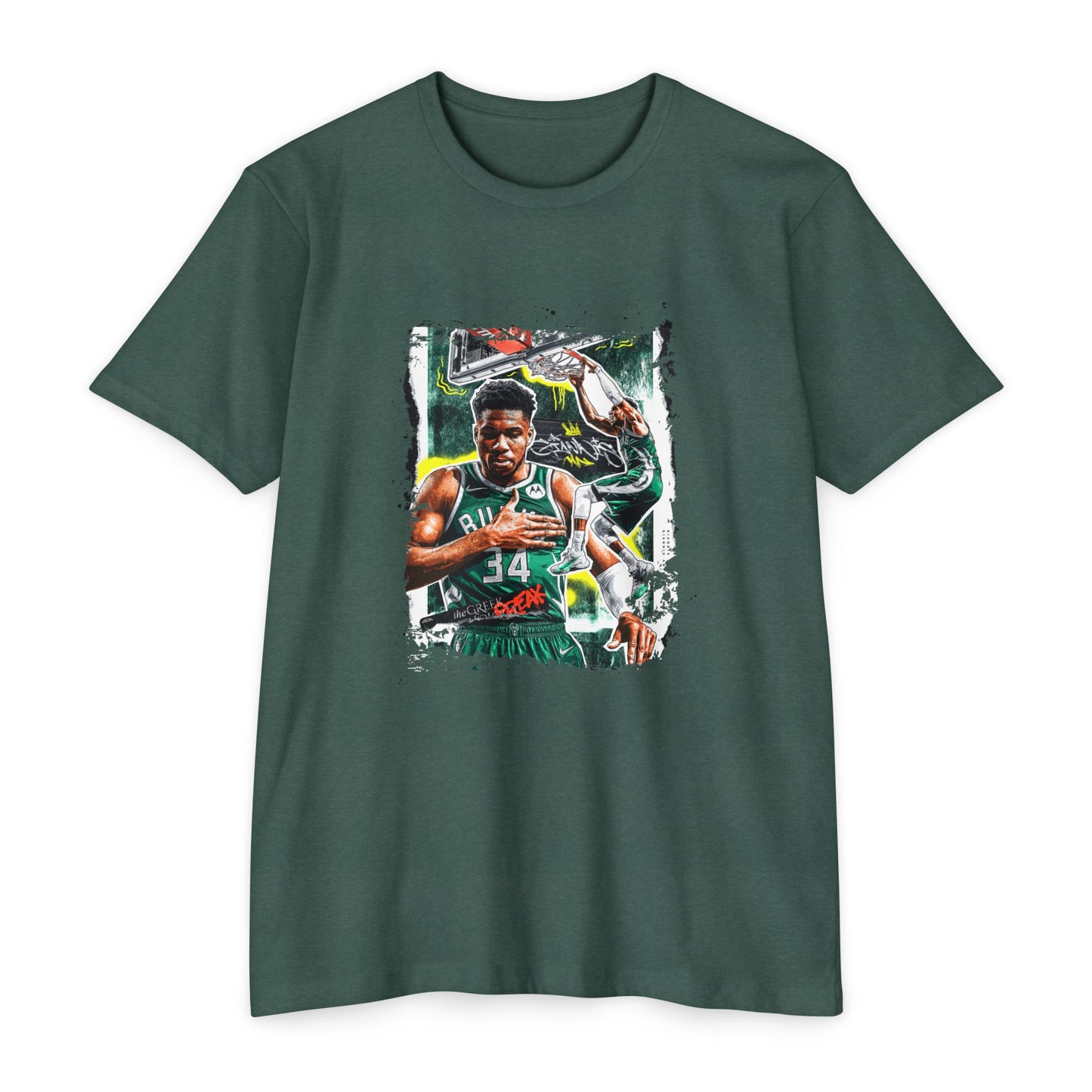 Unisex Basketball Graphic T-shirt - Giannis Antetokounmpo Inspired Tee - CreativeRino