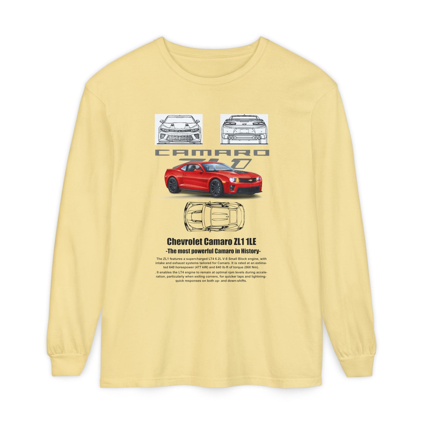 Chevrolet Camaro Long Sleeve T-Shirt for Car Enthusiasts - CreativeRino