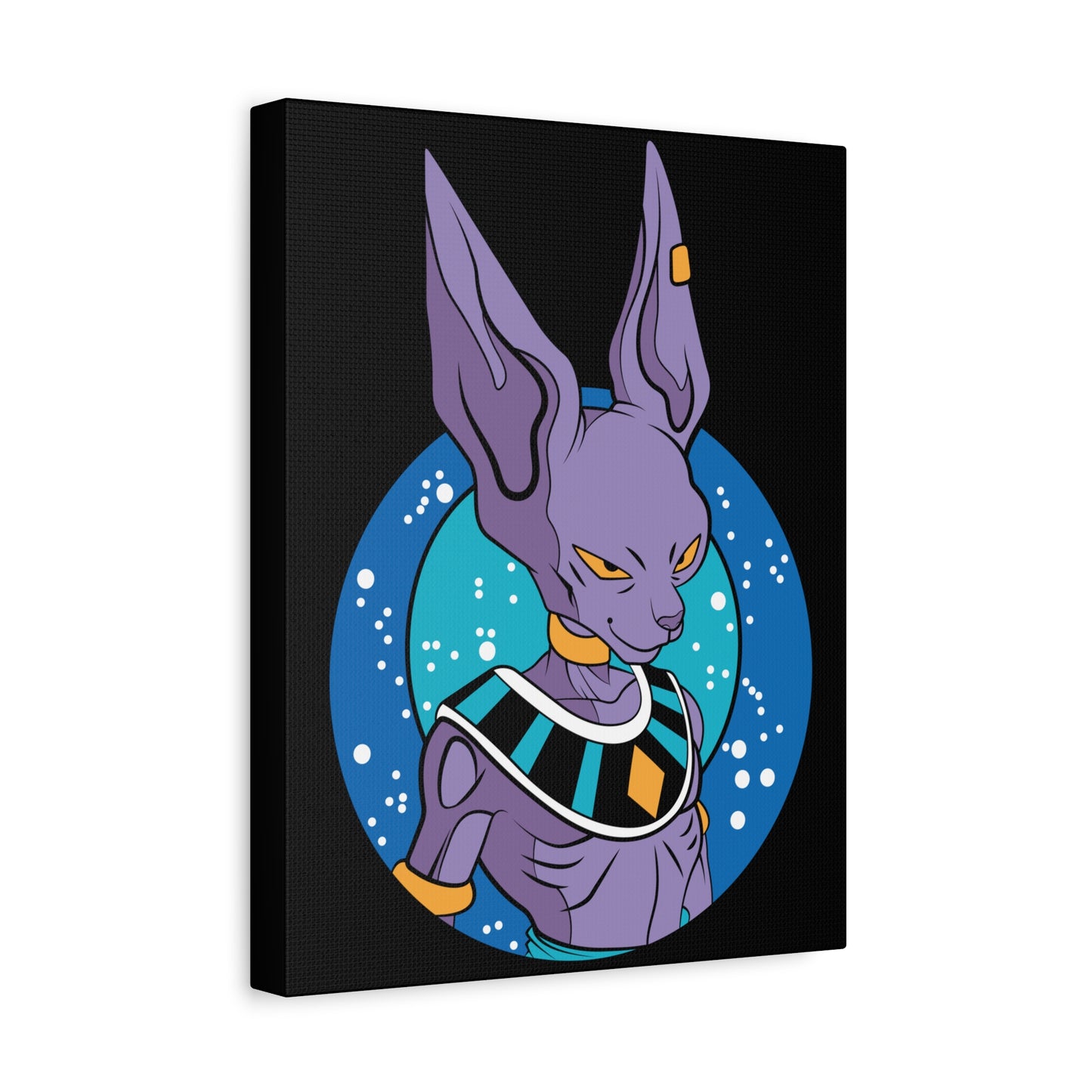 Dragon Ball Cosmic Cat Canvas Art - Stretched Print with Whimsical Character Design - CreativeRino