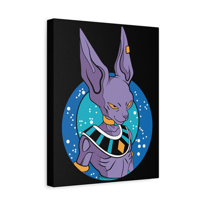 Dragon Ball Cosmic Cat Canvas Art - Stretched Print with Whimsical Character Design - CreativeRino