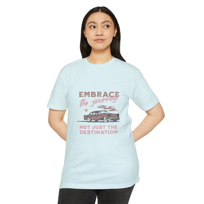 Embrace the Journey Unisex CVC Jersey T-shirt - Adventure Vibes - CreativeRino