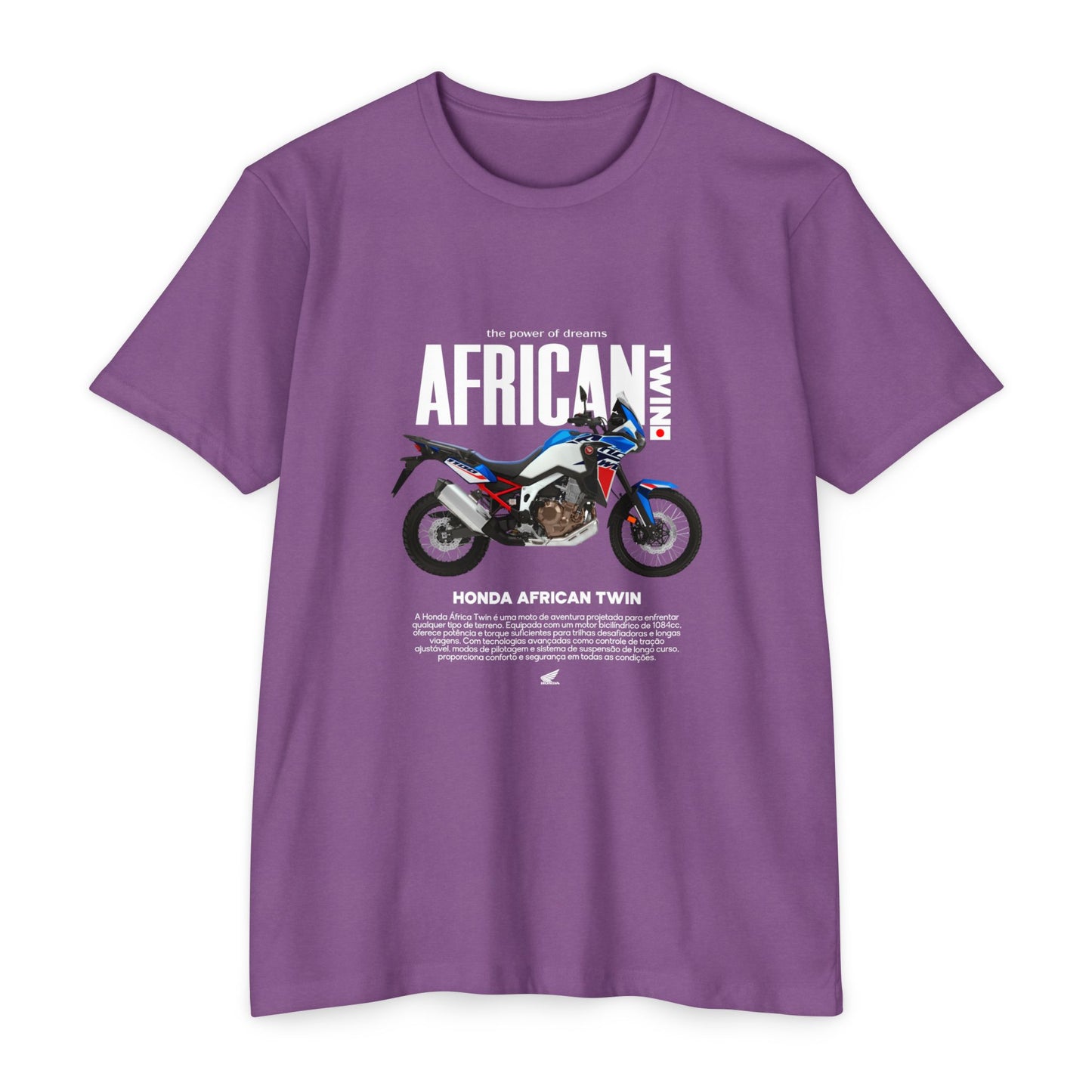 Honda African Twin Unisex T-Shirt - Power of Dreams Motorcycle Tee - CreativeRino