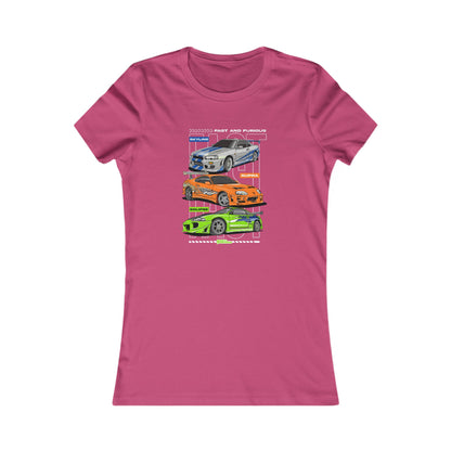 Fast & Furious Racing Enthusiast Women's Favorite Tee - Graphic Car T-shirt Design - CreativeRino