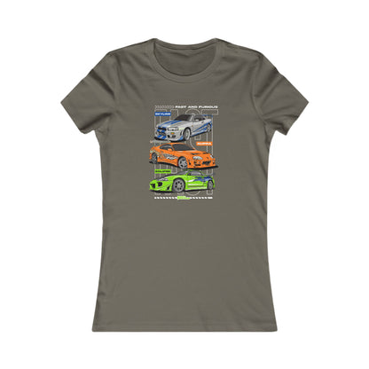 Fast & Furious Racing Enthusiast Women's Favorite Tee - Graphic Car T-shirt Design - CreativeRino