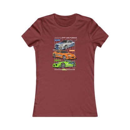 Fast & Furious Racing Enthusiast Women's Favorite Tee - Graphic Car T-shirt Design - CreativeRino