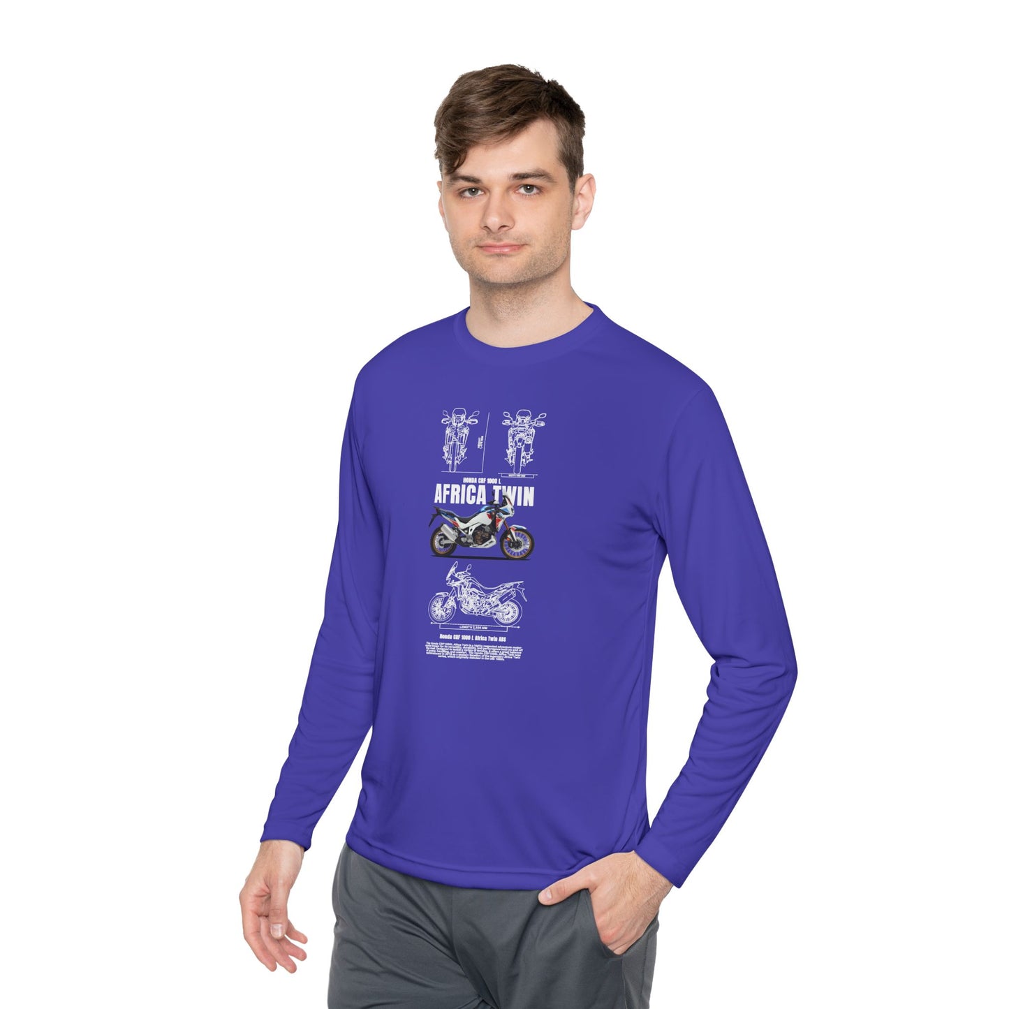 Honda CRF1000L Africa Twin Motorcycle Enthusiast Unisex Long Sleeve Tee - Africa Twin T-shirt Design - CreativeRino