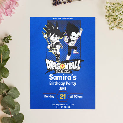Dragonball Daima Birthday Invitation Template - CreativeRino