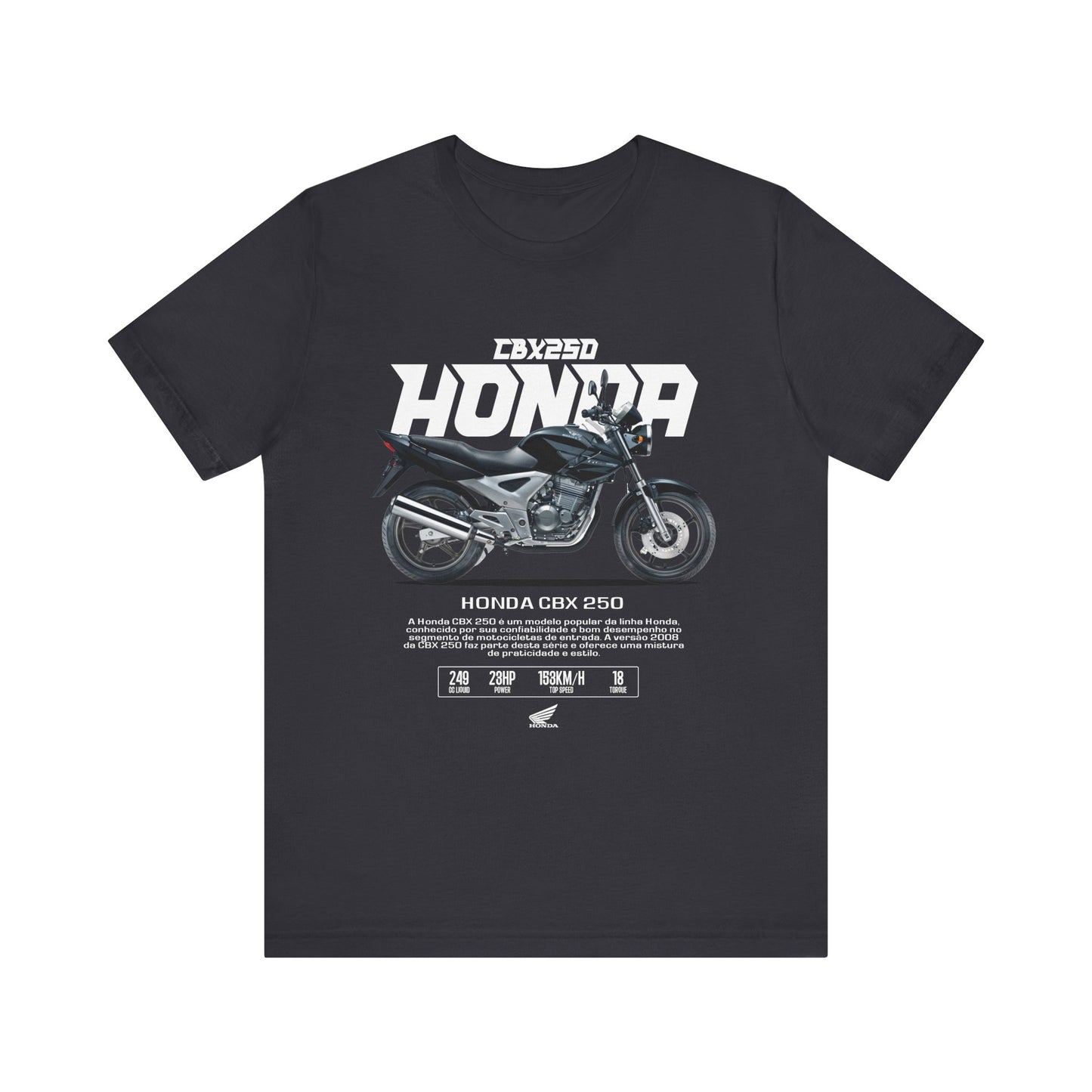 Honda CBX 250 Motorcycle Unisex Tee - Retro Style Short Sleeve T-shirt - CreativeRino