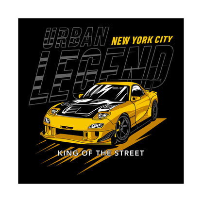 Urban Legend Matte Square Poster - New York City Car Art - CreativeRino