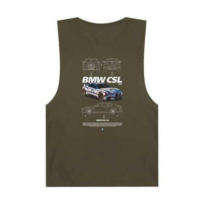 BMW CSL Unisex Tank Top - Retro Car Design - CreativeRino