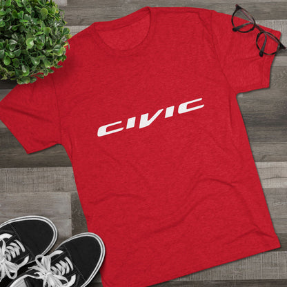 Honda Civic Estilo Enthusiast Unisex Tri-Blend Crew Tee - Retro Car T-shirt Design - CreativeRino