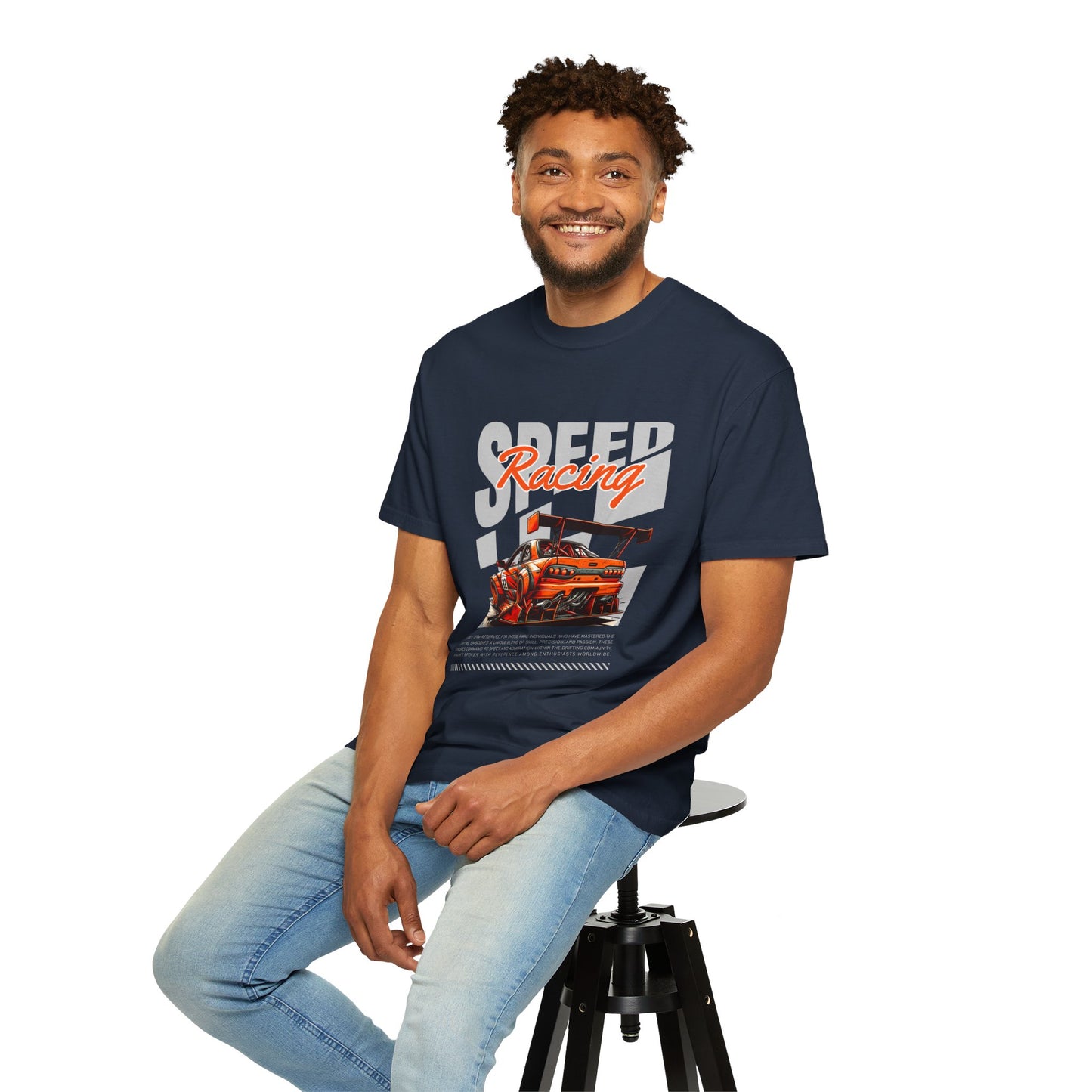 Speed Racing Unisex Garment-Dyed T-Shirt | Perfect for Motorsports Enthusiasts - CreativeRino