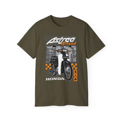 Honda Astrea Grand Motorcycle Unisex Ultra Cotton Tee - Retro Bike Graphic T-Shirt - CreativeRino
