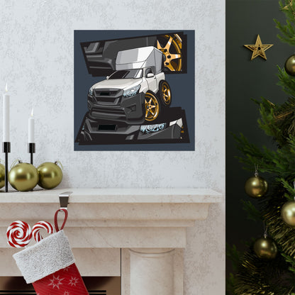 Sporty Car Matte Square Poster - Perfect for Car Enthusiasts and Home Decor - CreativeRino