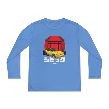 Civic Estilo Youth Long Sleeve Car Graphic Tee - Stylish & Sporty T-shirt Design - CreativeRino