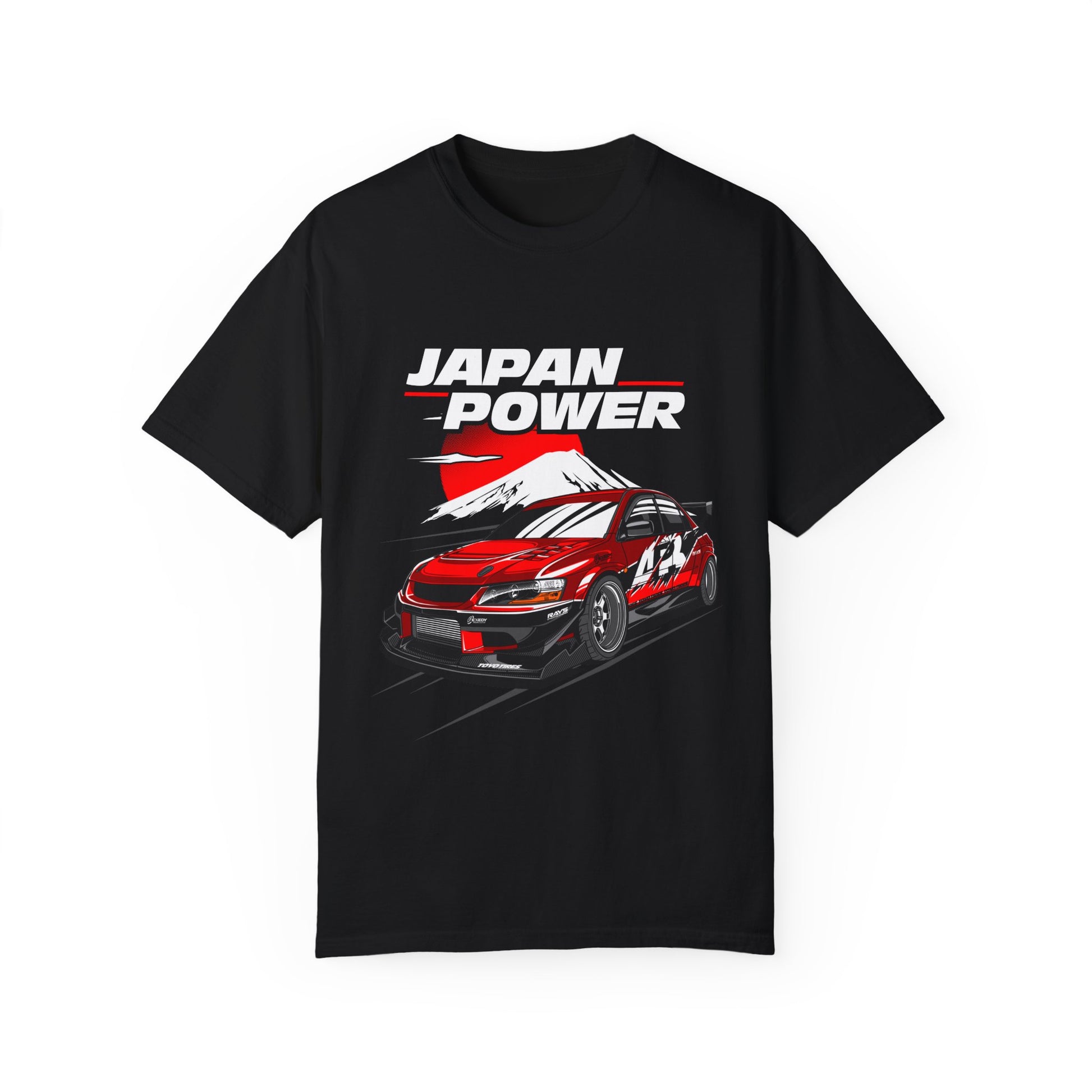 Japan Power Car Unisex Garment-Dyed T-shirt - Perfect T-shirt for Car Enthusiasts - CreativeRino