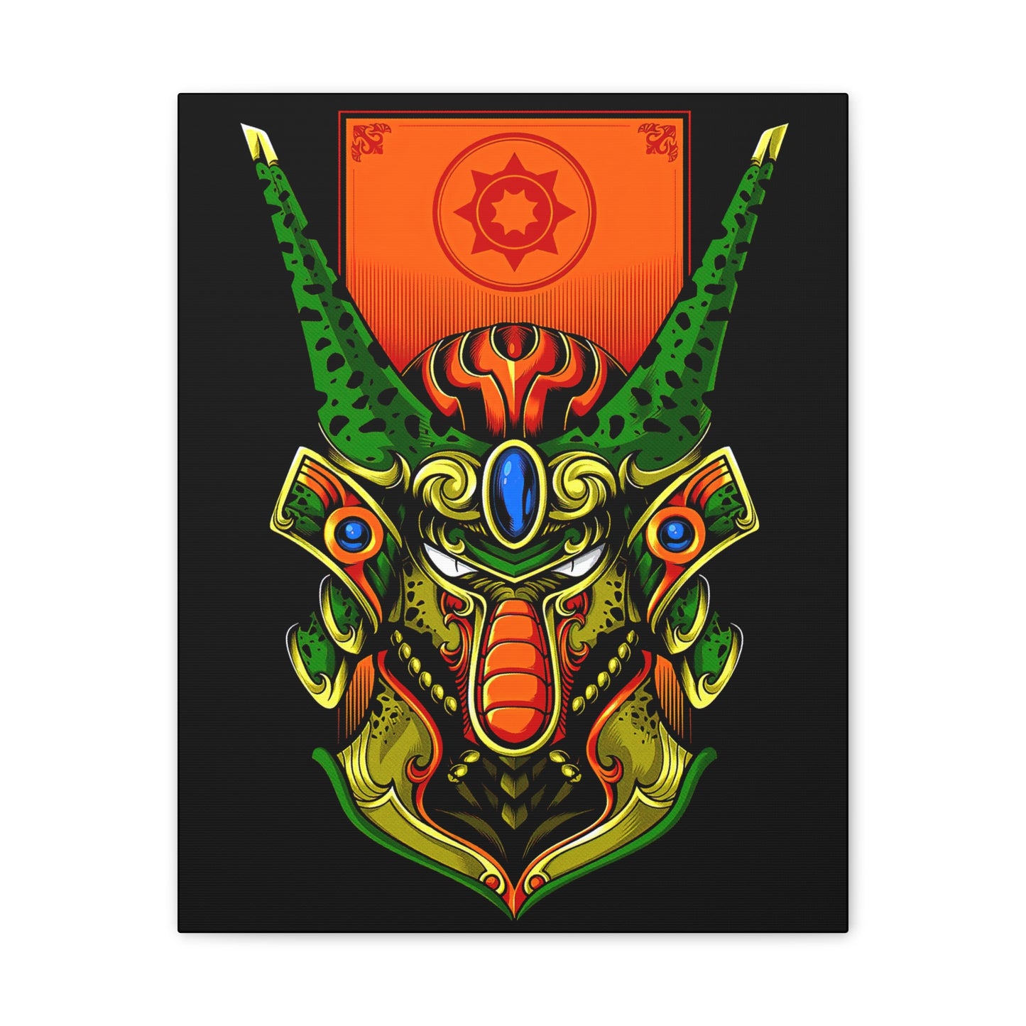 Vibrant Samurai Art Canvas Print - Bold Wall Decor for Anime Lovers - CreativeRino