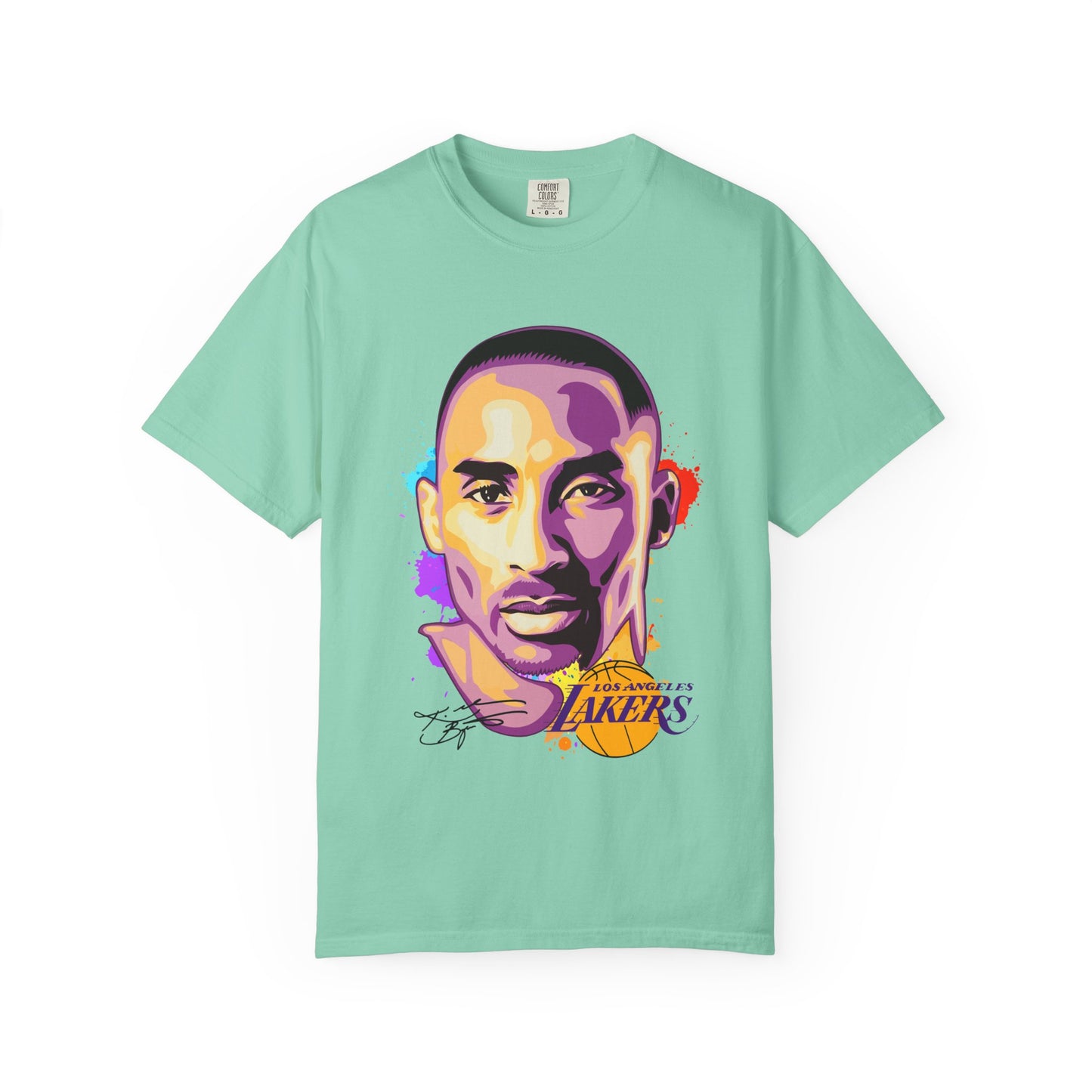 Kobe Bryant Unisex Garment-Dyed T-shirt - Vibrant Basketball Tribute Tee - CreativeRino